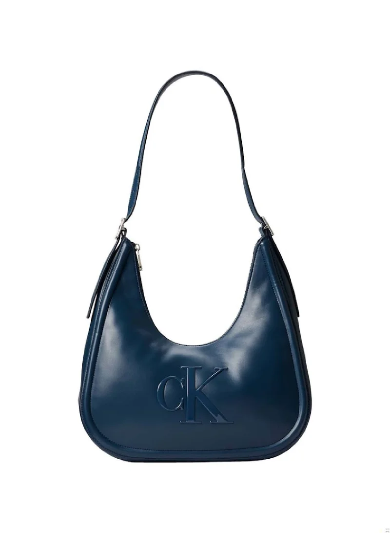 Soft Touch Crescent Logo Hobo Bag